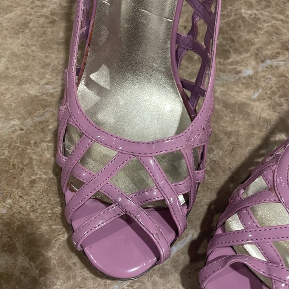 Delicious Mauve open toe high heels size 10 - Picture 10 of 14